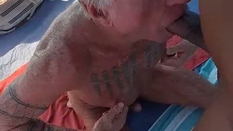 Key West swallowing Pedro’s cock and getting fucked in his tent