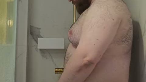 Chub showering in Poland