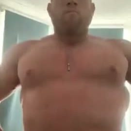 Muscle hunk with toy