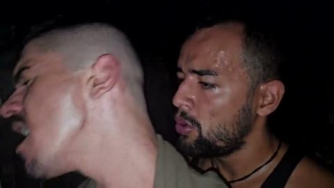 He ate the skinny guy’s ass without a condom in Glory Hole.