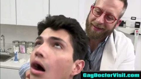Gay Doctor Fucks a Teen on his exam Table