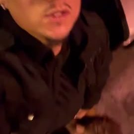 White boy sucks off latin dick in public